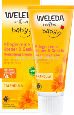 WELEDA baby Pflegecreme Körper & Gesicht Calendula, 75 ml