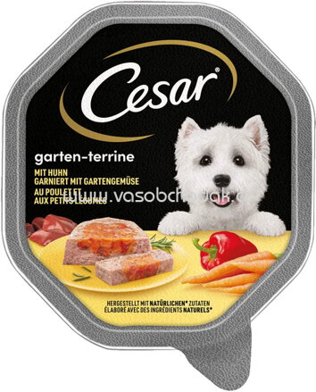 Cesar Garten-Terrine mit Huhn garniert mit Gartengemüse, 150g