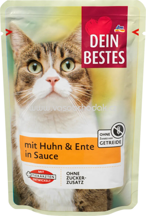 Dein Bestes Nassfutter Katze Huhn & Ente in Sauce, 100g