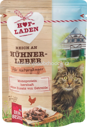 Dein Bestes Nassfutter Katze Hofladen Hühner-Leber, 85g