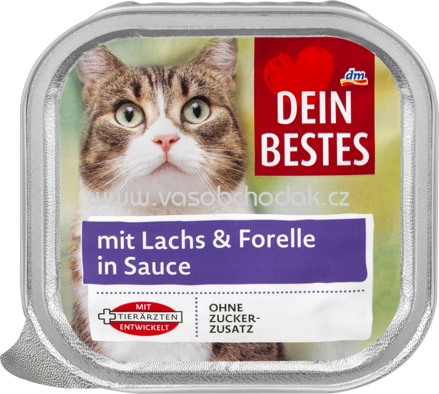 Dein Bestes Nassfutter Katze mit Lachs & Forelle in Sauce, 100g