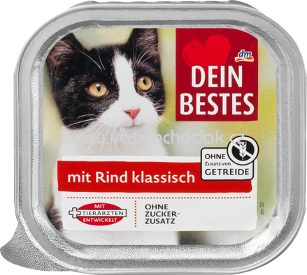 Dein Bestes Nassfutter Katze mit Rind klassisch, 100g