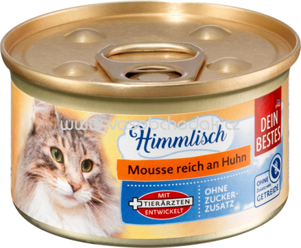 Dein Bestes Nassfutter Katze Himmlisch Mousse reich an Huhn, 85g