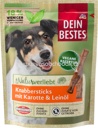 Dein Bestes Naturverliebt Knabbersticks mit Karotte & Leinöl, 60g