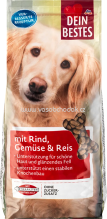 Dein Bestes Trockenfutter Hund mit Rind, Gemüse & Reis, 3 kg