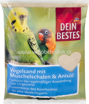 Dein Bestes Kleintierstreu, Vogelsand mit Muschelgrit & Anisöl, 2,5 kg