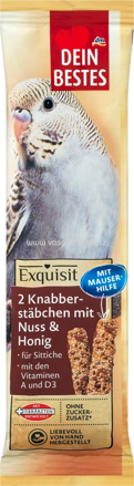 Dein Bestes Exquisit 2 Knabberstäbchen mit Nuss & Honig, 70g