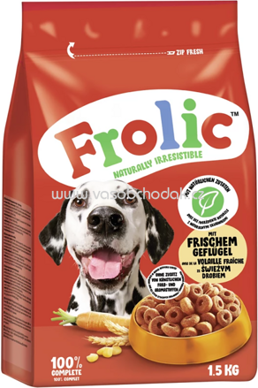 Frolic 100% Complete mit Geflügel, Karotten und Getreide, 1,5 kg