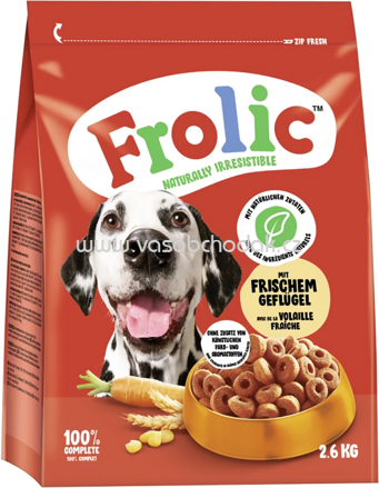 Frolic 100% Complete mit Geflügel, Karotten und Getreide, 3x2,6 kg, 7,8 kg