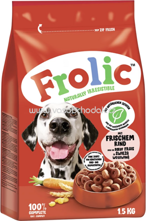 Frolic 100% Complete mit Rind, Karotten und Getreide, 1,5 kg