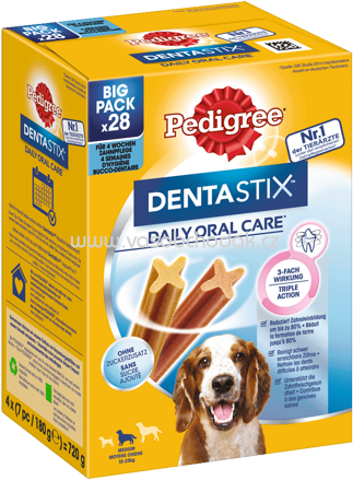 Pedigree Dentastix Daily Oral Care Mittlere Hunde, 10-25 kg, 28 St