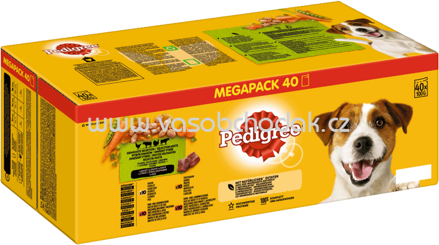 Pedigree Portionsbeutel Gemischte Selektion mit Gemüse in Sauce, 40x100g