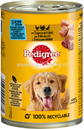 Pedigree mit 3 Sorten Geflügel in Pastete, 400g