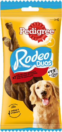 Pedigree Rodeo Duos mit Rind und Käse, 7 St
