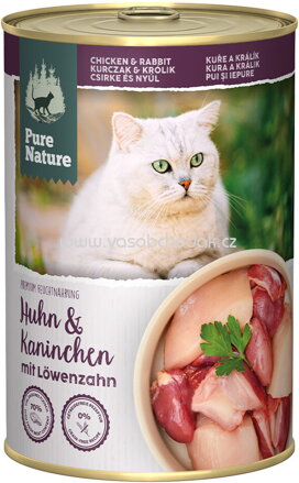 Pure Nature Katzen Nassfutter Adult Huhn & Kaninchen, 400g