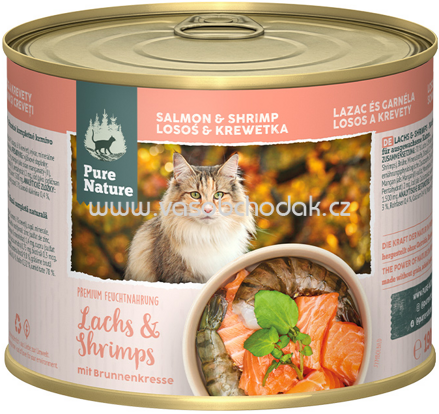 Pure Nature Katzen Nassfutter Adult Lachs & Shrimps, 200g