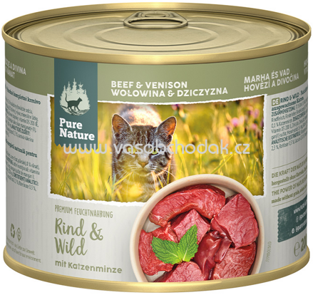 Pure Nature Katzen Nassfutter Adult Rind & Wild, 200g