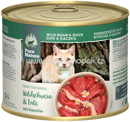 Pure Nature Katzen Nassfutter Adult Wildschwein & Ente, 200g