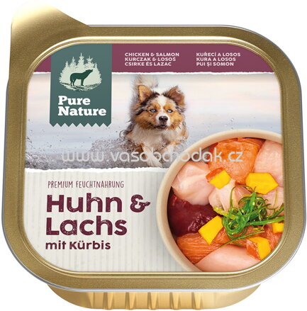 Pure Nature Hunde Nassfutter Adult Huhn & Lachs, 150g