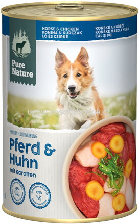 Pure Nature Hunde Nassfutter Adult Pferd & Huhn, 400g