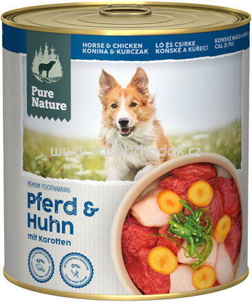 Pure Nature Hunde Nassfutter Adult Pferd & Huhn, 800g