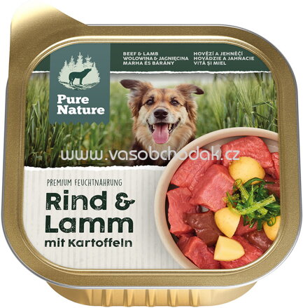 Pure Nature Hunde Nassfutter Adult Rind & Lamm, 150g