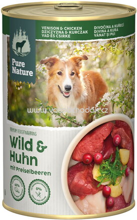 Pure Nature Hunde Nassfutter Adult Wild & Huhn, 400g