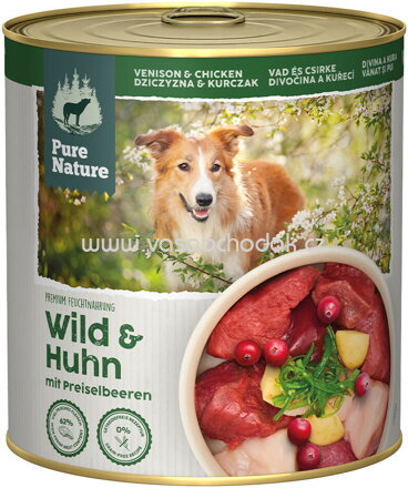 Pure Nature Hunde Nassfutter Adult Wild & Huhn, 800g
