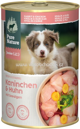 Pure Nature Hunde Nassfutter Junior Kaninchen & Huhn, 400g