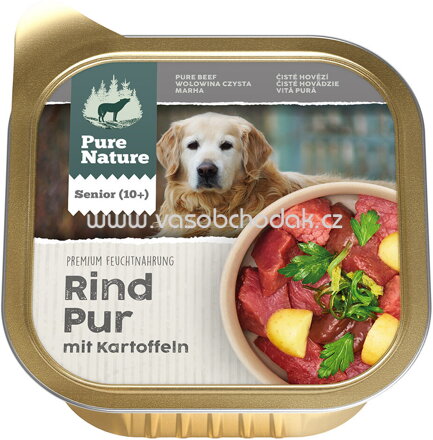 Pure Nature Hunde Nassfutter Senior 10+ Rind Pur, 150g