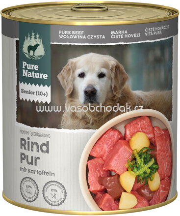 Pure Nature Hunde Nassfutter Senior 10+ Rind Pur, 800g