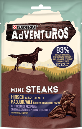 Purina AdVENTuROS Maxi Steaks Hirsch, 70g