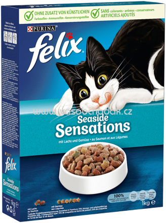 Purina Felix Seaside Sensations mit Lachs und Gemüse, 1 kg