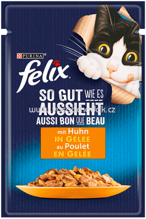 Purina Felix So gut wie es aussieht mit Huhn in Gelee, 85g