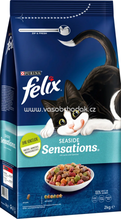 Purina Felix Seaside Sensations mit Lachs und Gemüse, 2 kg