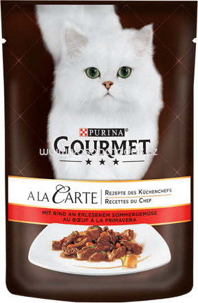 Purina Gourmet A la Carte mit Rind an erlesenem Sommergemüse, 85g