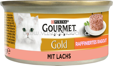 Purina Gourmet Gold Raffiniertes Ragout mit Lachs, 85g