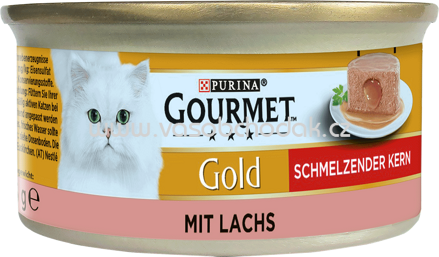 Purina Gourmet Gold Schmelzender Kern mit Lachs, 85g
