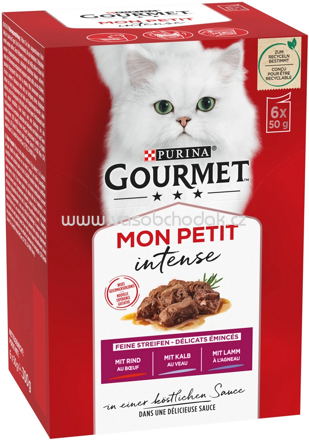 Purina Gourmet Mon Petit mit Rind, Kalb, Lamm, 6x50g