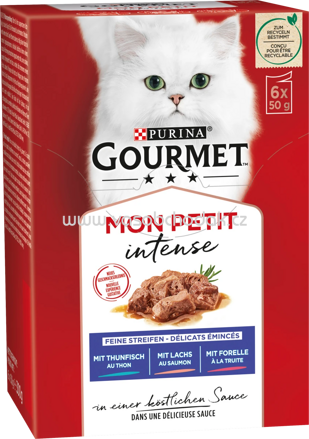 Purina Gourmet Mon Petit mit Forelle, Lachs, Thunfisch, 6x50g