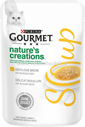 Purina Gourmet Nature's Creations Soup Köstliche Brühe mit natürlichem Huhn, 40g