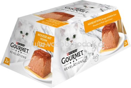 Purina Gourmet Revelations Mousse mit Huhn, überzogen mit köstlicher Sauce, 2x57g