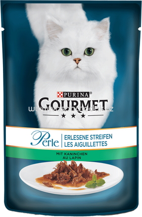 Purina Gourmet Perle Erlesene Streifen mit Kaninchen, 85g