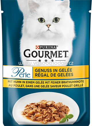 Purina Gourmet Perle Genuss in Gelée mit Huhn, 85g