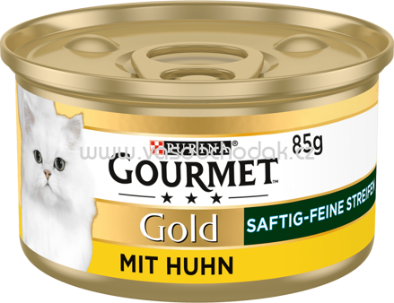 Purina Gourmet Gold Saftig Feine Streifen mit Huhn, 85g