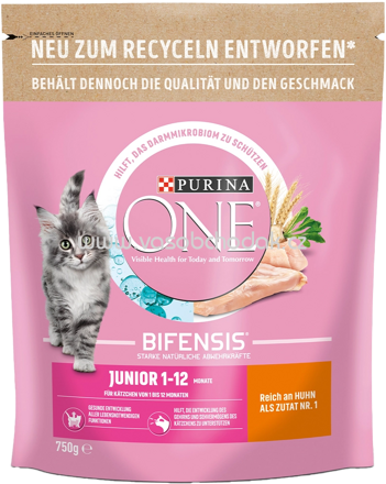 Purina ONE Junior reich an Huhn und Vollkorn-Getreide, 750g