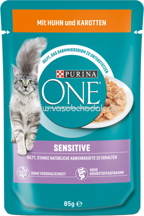 Purina ONE Sensitive mit Huhn und Karotten, 85g