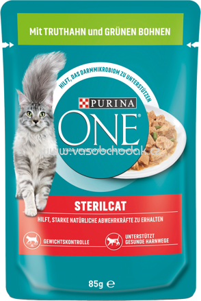 Purina ONE Sterilcat mit Truthahn und grünen Bohnen, 85g