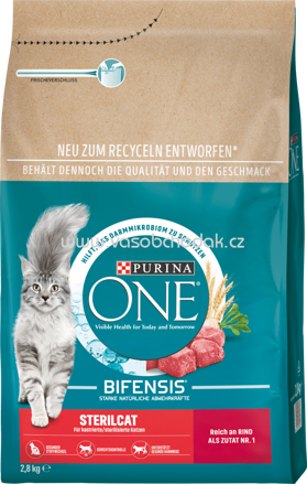 Purina ONE Sterilcat reich an Rind und Weizen, 2,8 kg