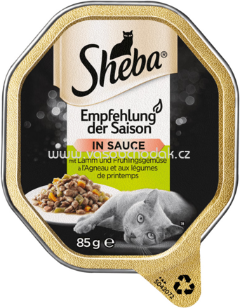 Sheba Schale Empfehlung de Saison in Sauce mit Lamm und Frühlingsgemüse, 85g